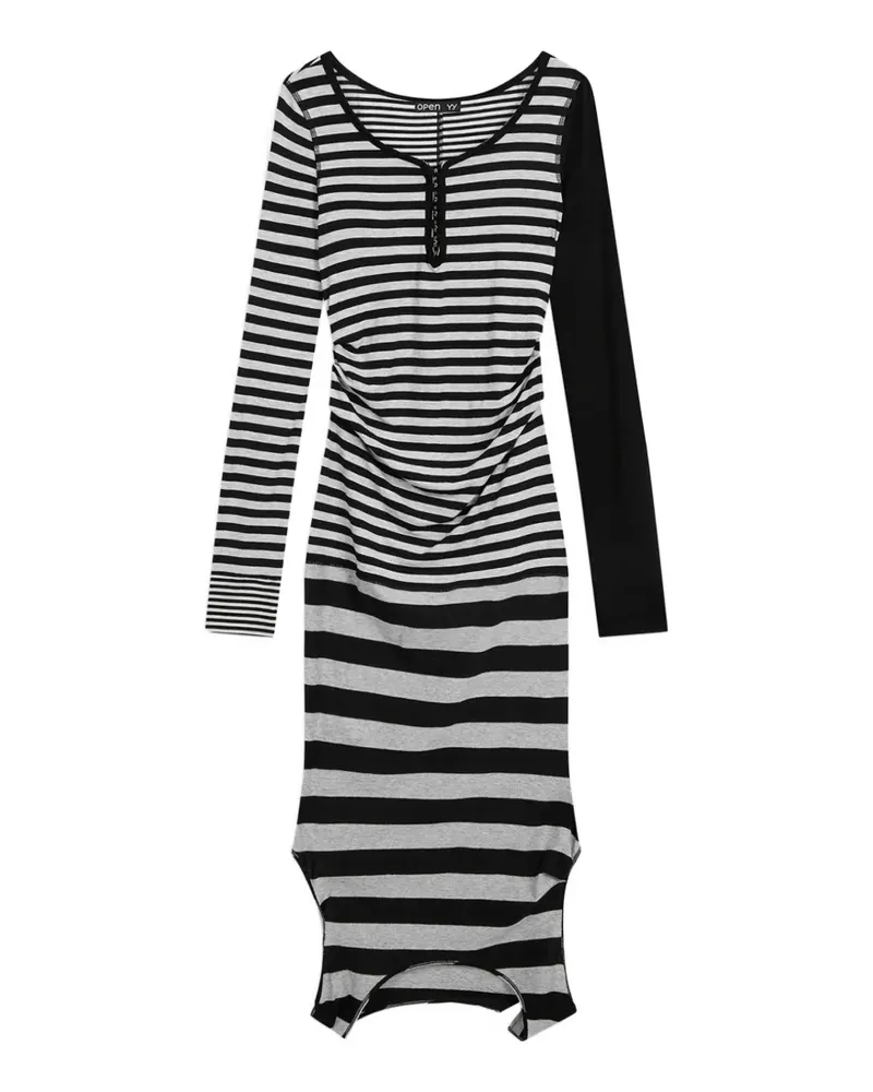 OPEN YY Wandelbares Oberteil mit Streifen - Schwarz Schwarz