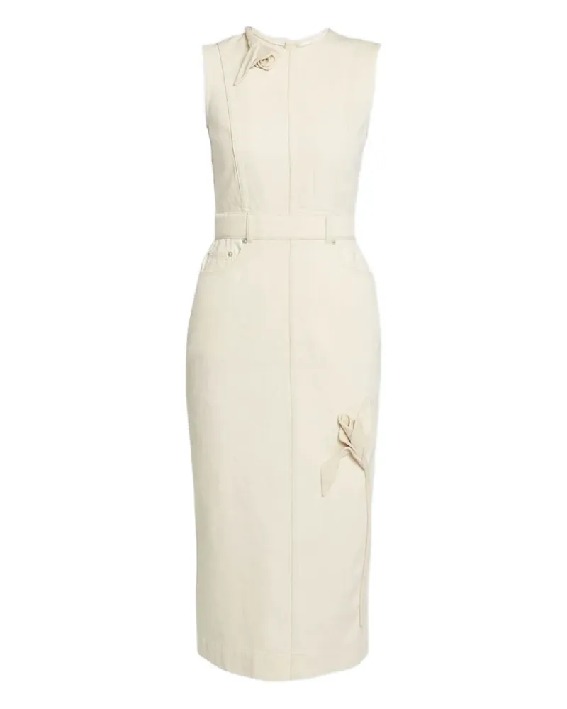 Erdem Midikleid mit rundem Ausschnitt - Nude Nude