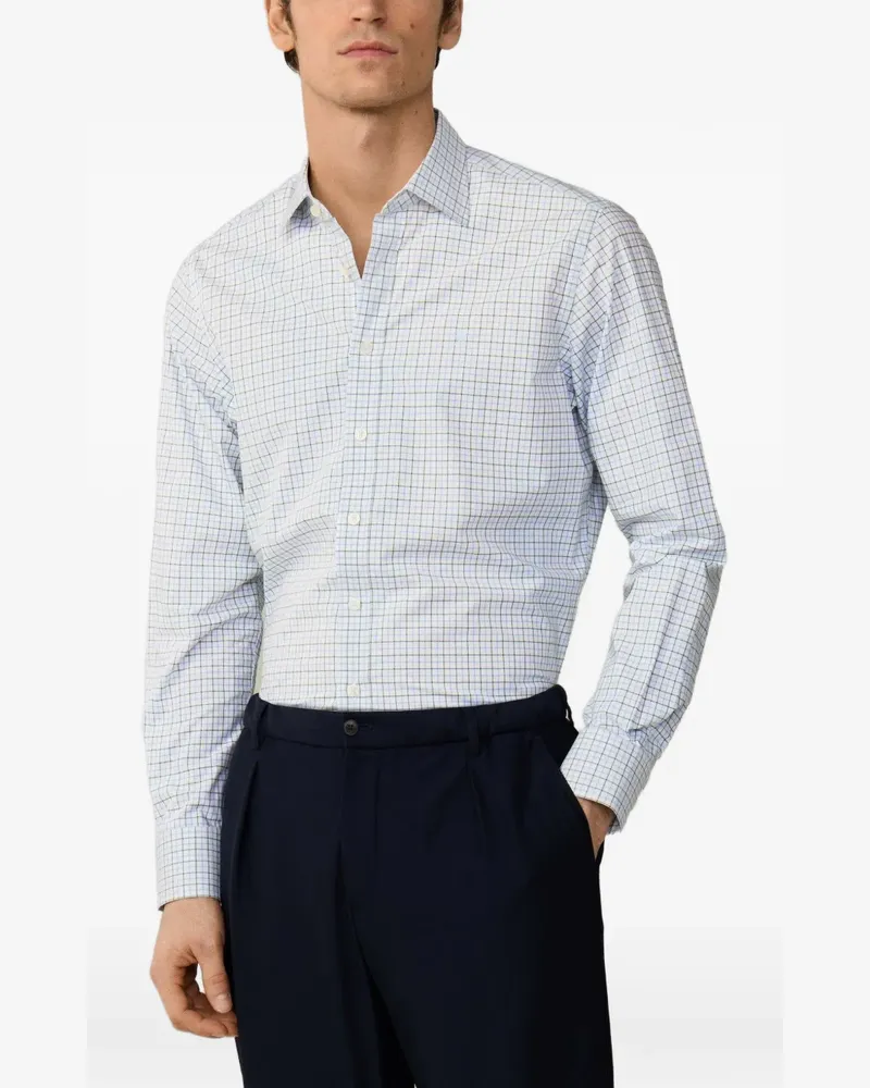 Hackett Tattersall Pimlico Hemd - Weiß Weiß