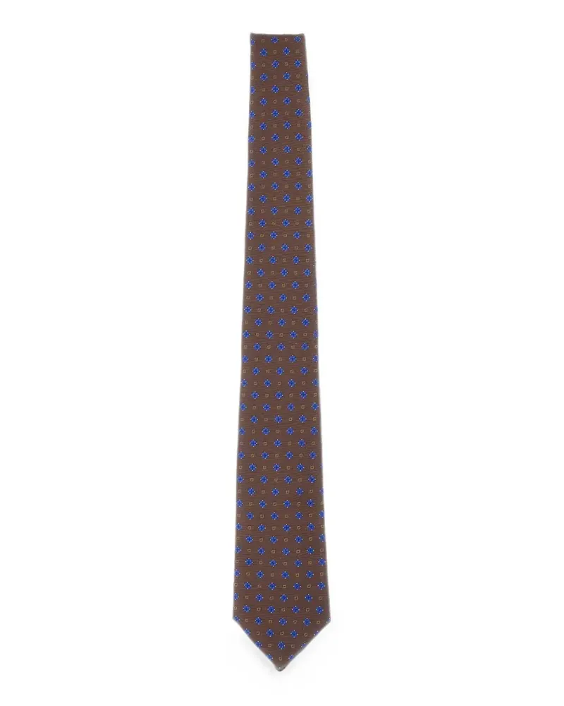 Kiton floral-pattern seven-fold tie - Braun Braun