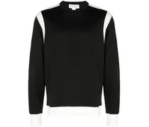 Sweatshirt mit Kontrasteinsätzen - Schwarz