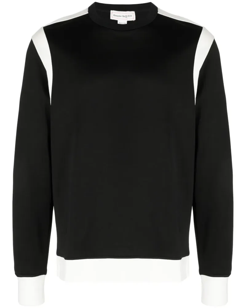 Alexander McQueen Sweatshirt mit Kontrasteinsätzen - Schwarz Schwarz