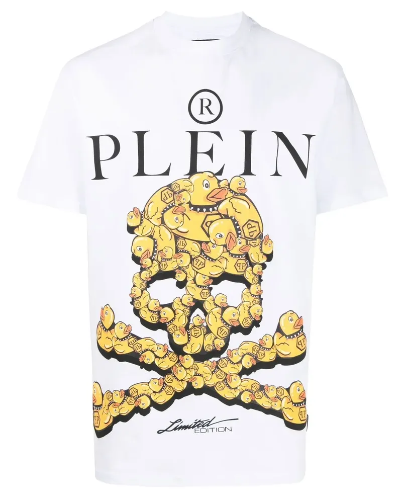 Philipp Plein T-Shirt mit Totenkopf-Print - Weiß Weiß