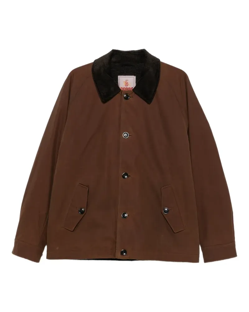 Baracuta corduroy-collar button-up jacket - Braun Braun