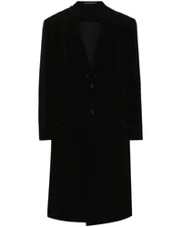 Yohji Yamamoto Einreihiger Mantel Schwarz