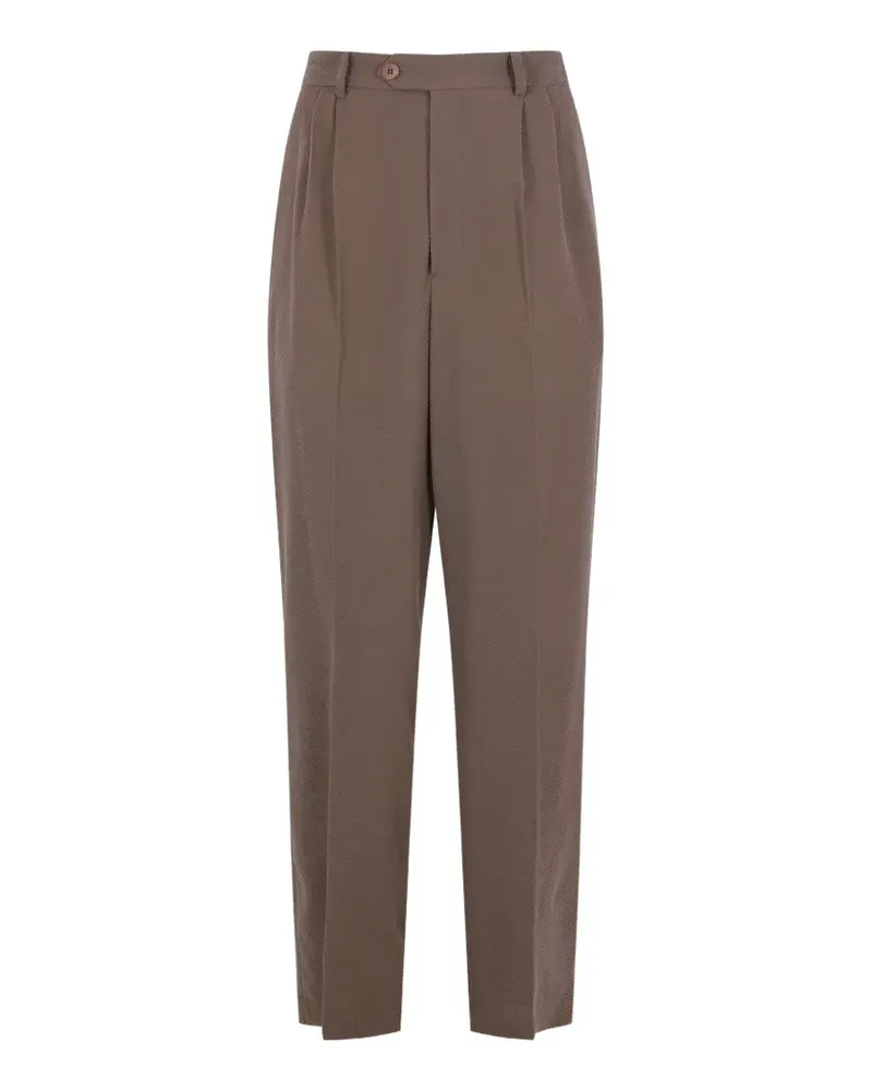 Magliano herringbone pleated trousers - Nude Nude