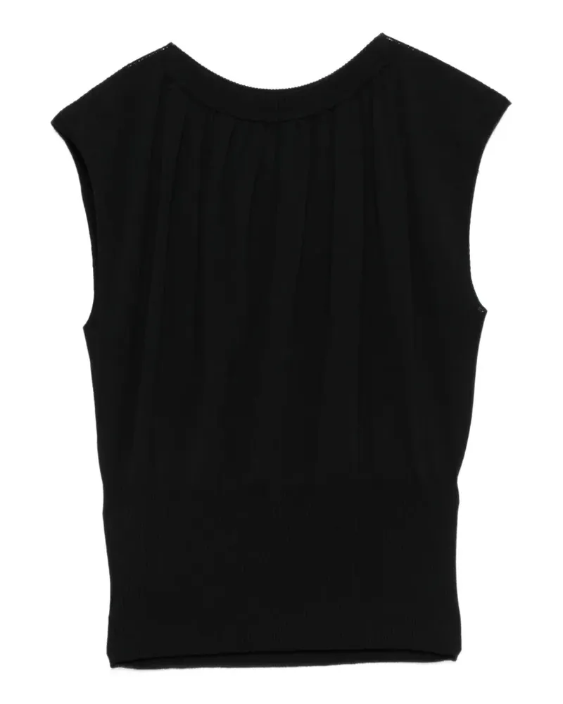 Liviana Conti gerafftes Oberteil - Schwarz Schwarz