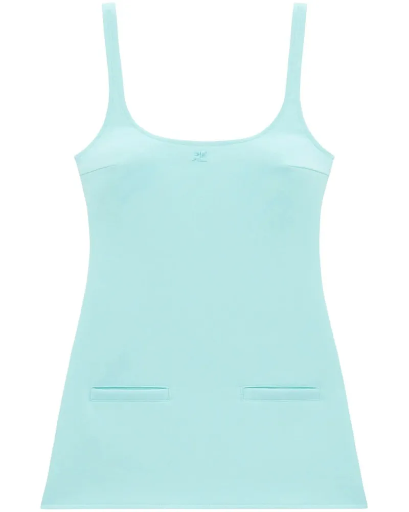 Courrèges Minikleid mit Trapezform - Blau Blau