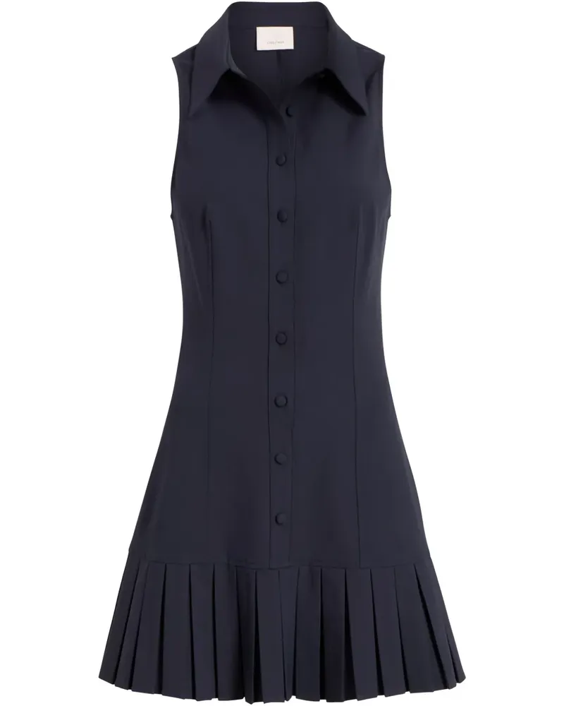 Cinq à Sept Hemdkleid mit Faltensaum - Blau Blau