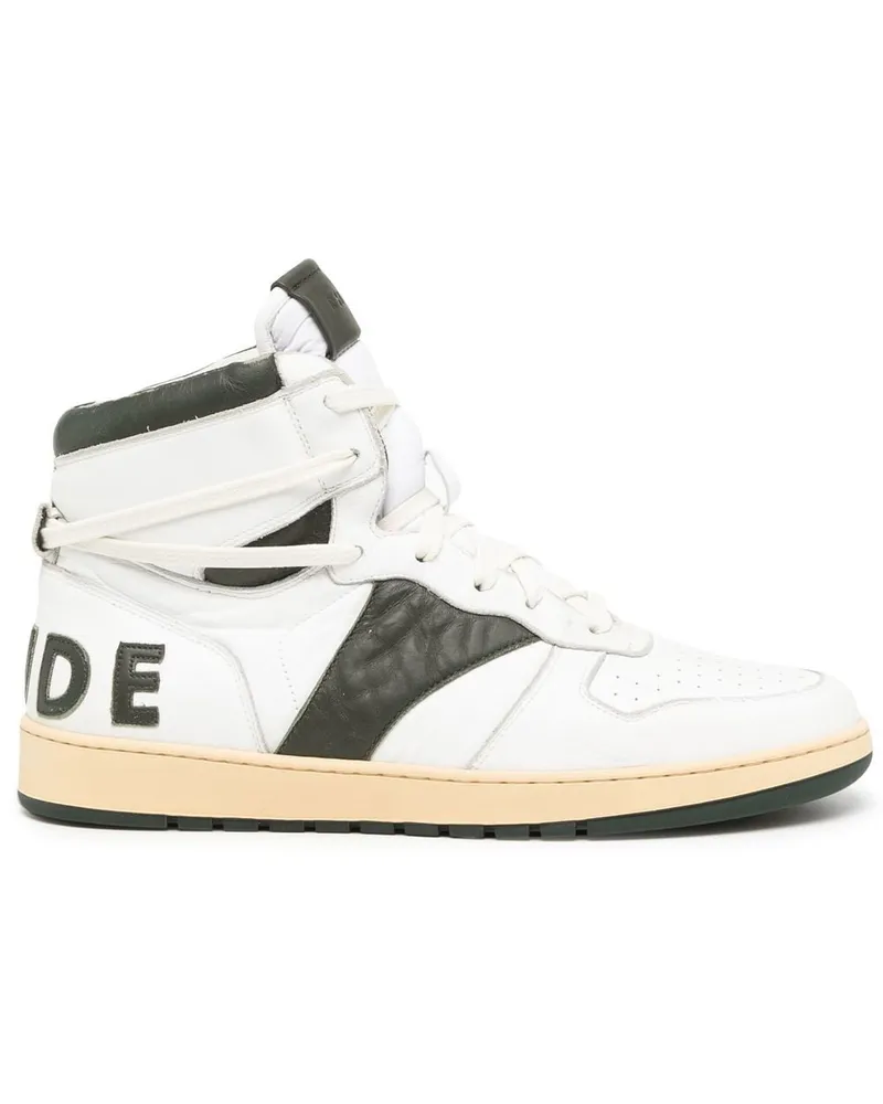 RHUDE High-Top-Sneakers mit Logo - Weiß Weiß