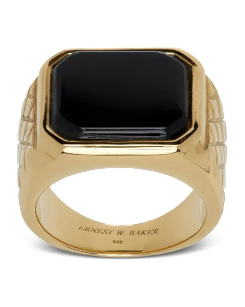 Ernest W. Baker Ring mit Onyx - Gold Gold
