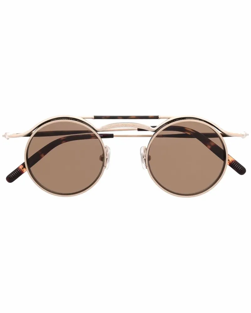 MATSUDA Sonnenbrille mit rundem Gestell - Gold Gold