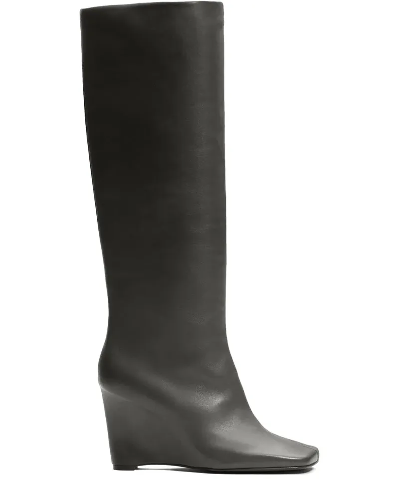 AMI Paris Kniehohe Stiefel 90mm - Grau Grau