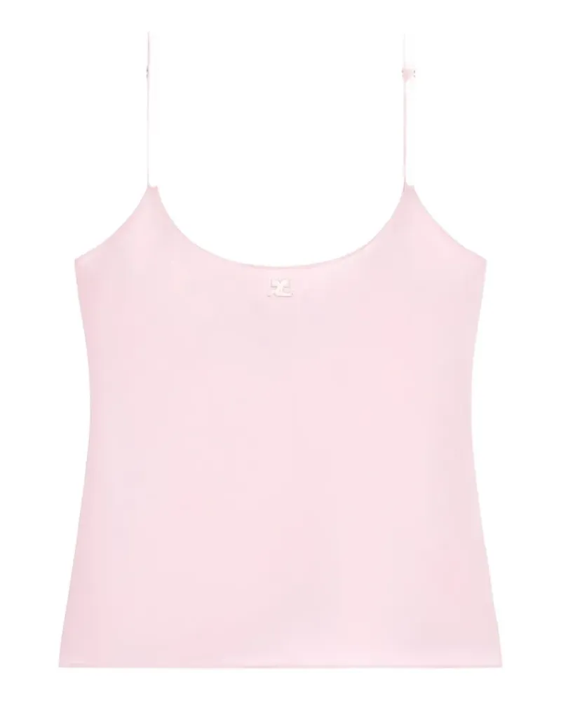 Courrèges Oberteil mit Logo - Rosa Rosa