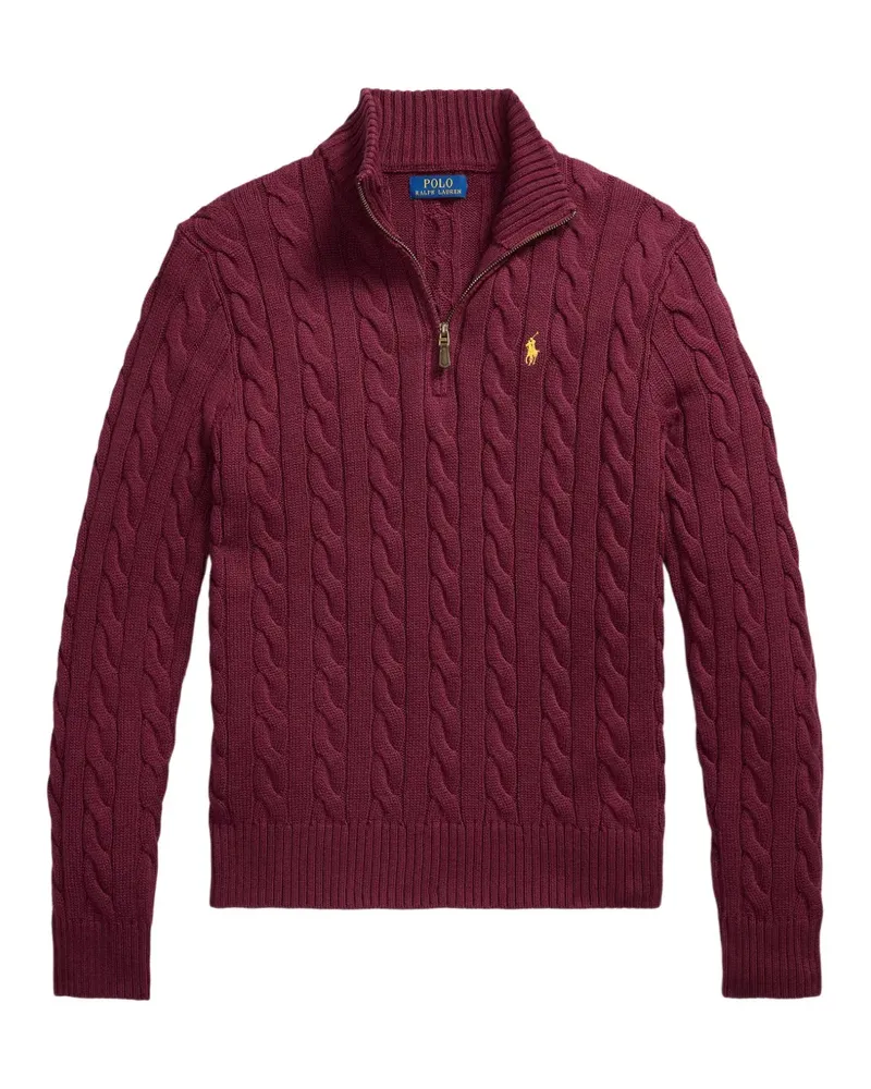 Ralph Lauren cable-knit quarter-zip sweater - Rot Rot