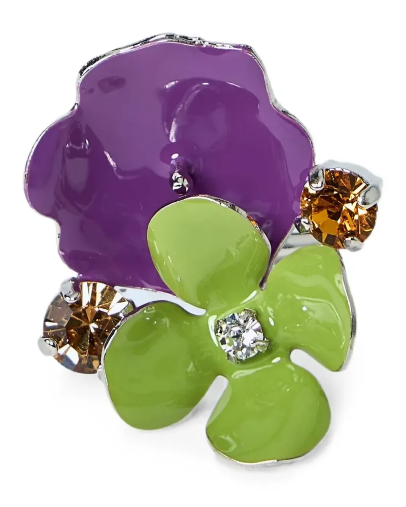 Marni flower stone ring - Silber Silber