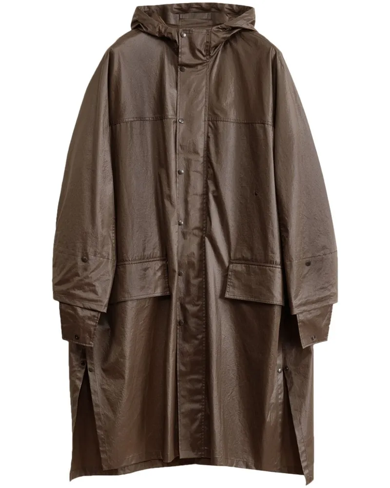 Christophe Lemaire Regenmantel mit Kapuze - Braun Braun