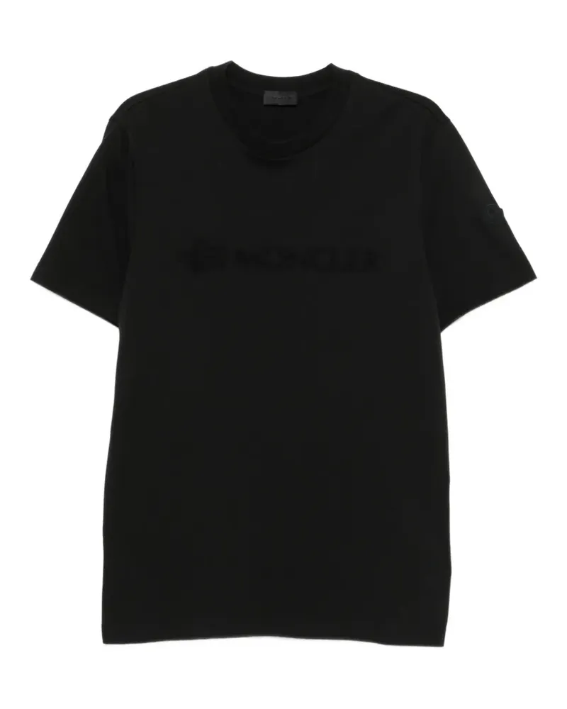 Moncler T-Shirt mit Logo-Detail - Schwarz Schwarz