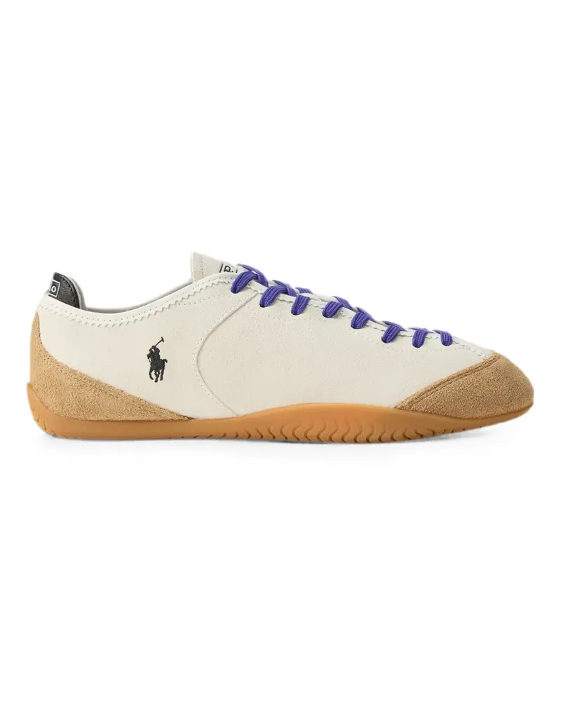 Ralph Lauren Bestickte Sneakers mit Wildledereinsätzen - Nude Nude