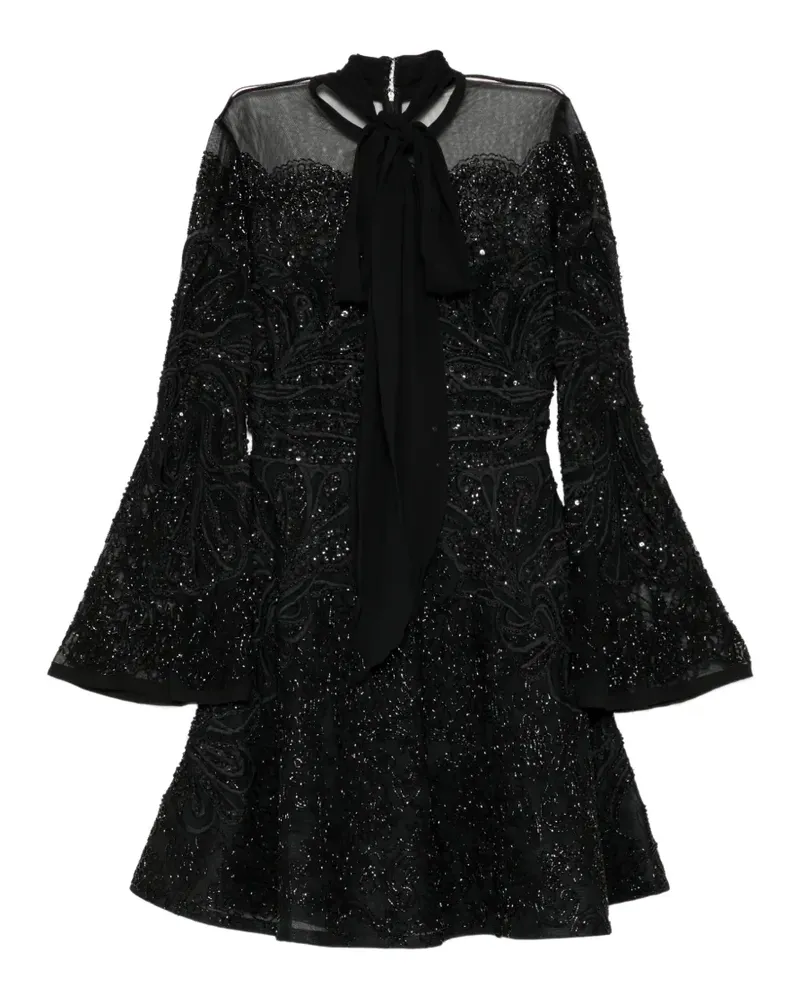 Elie Saab Verziertes Tüllkleid - Schwarz Schwarz