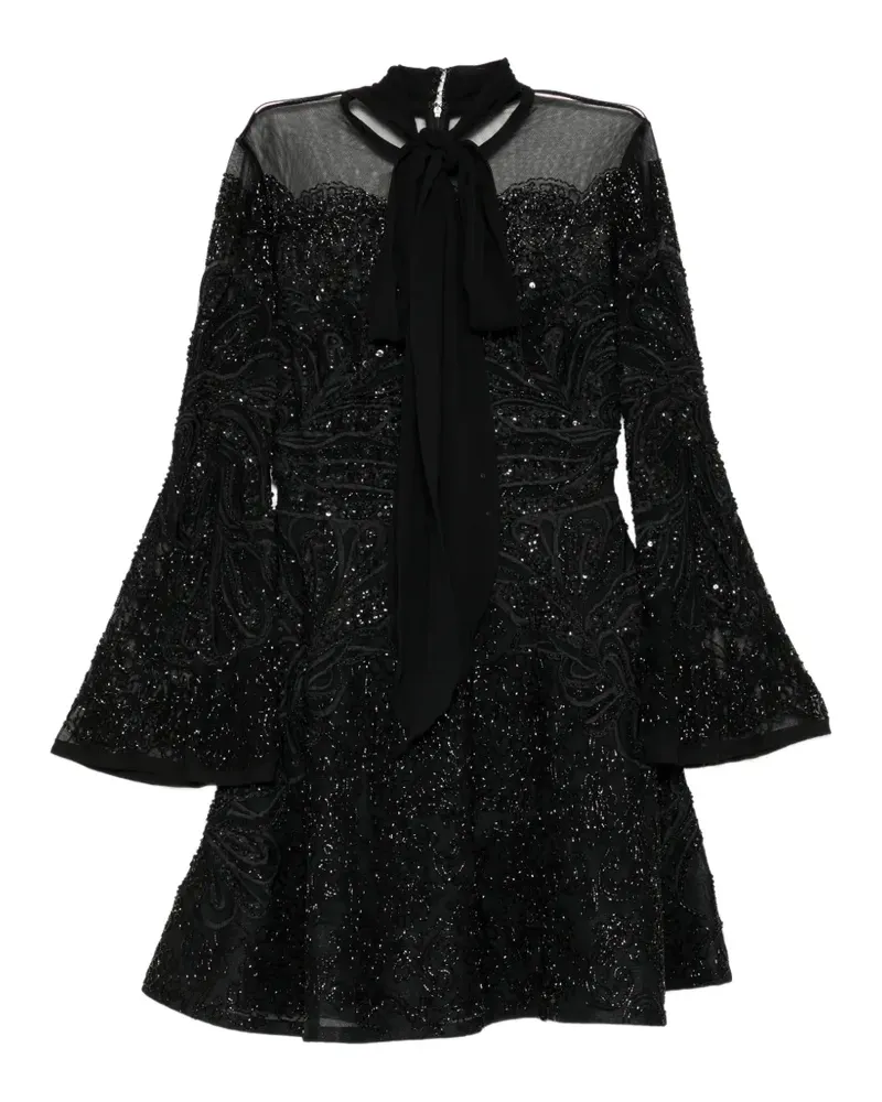 Elie Saab Verziertes Tüllkleid - Schwarz Schwarz