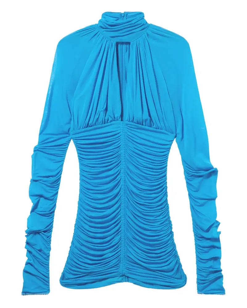 Blumarine Minikleid mit Stehkragen - Blau Blau