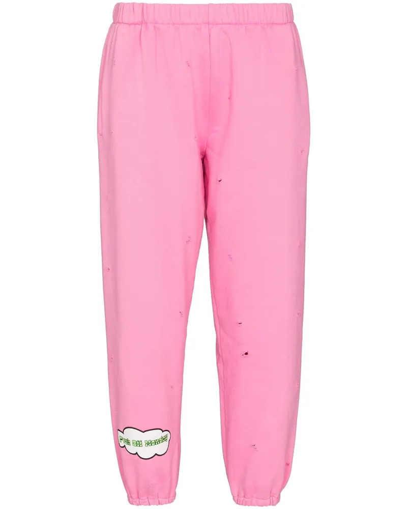 Natasha Zinko Monday Jogginghose im Distressed-Look - Rosa Rosa
