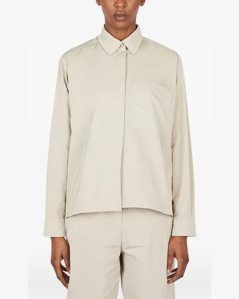 Max Mara Felix chest-pocket button-up jacket - Nude Nude