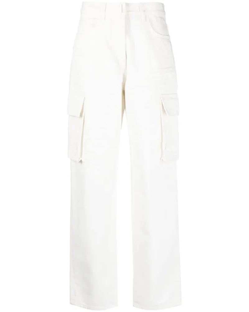 Givenchy Gerade Jeans im Distressed-Look - Weiß Weiß