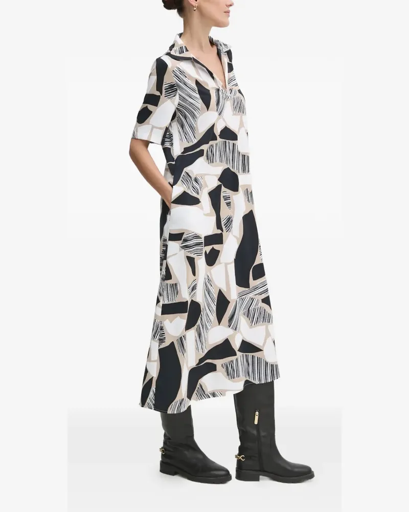 Joseph Ribkoff Midikleid mit grafischem Print - Weiß Weiß