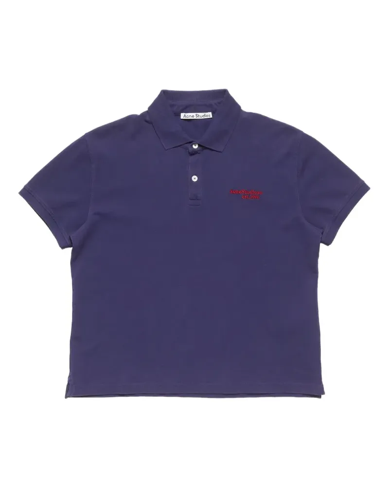 Acne Studios Poloshirt mit Logo - Blau Blau