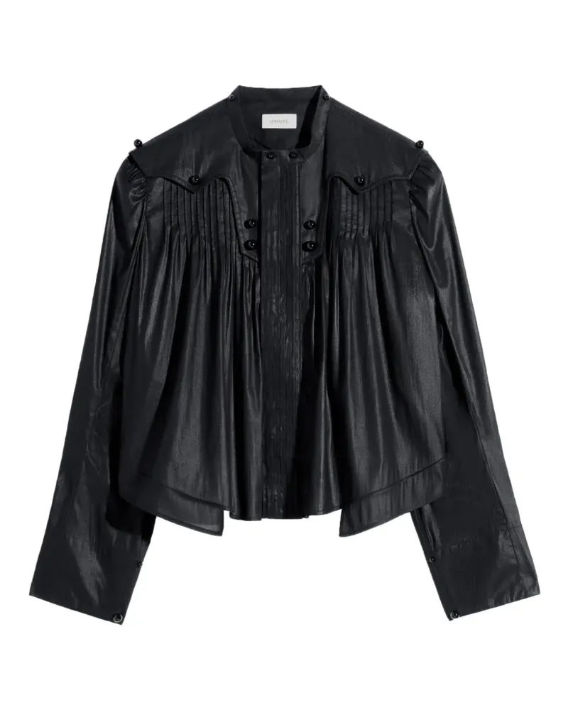 Christophe Lemaire Bluse mit Falten - Schwarz Schwarz