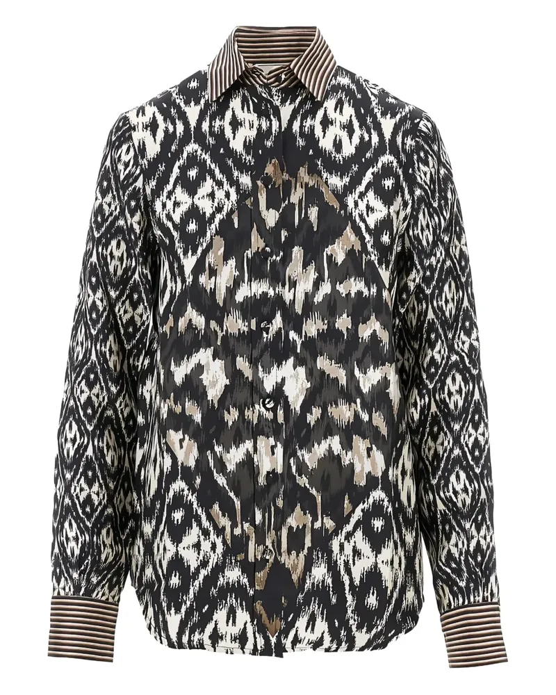 Pierre-Louis Mascia patterned shirt - Schwarz Schwarz