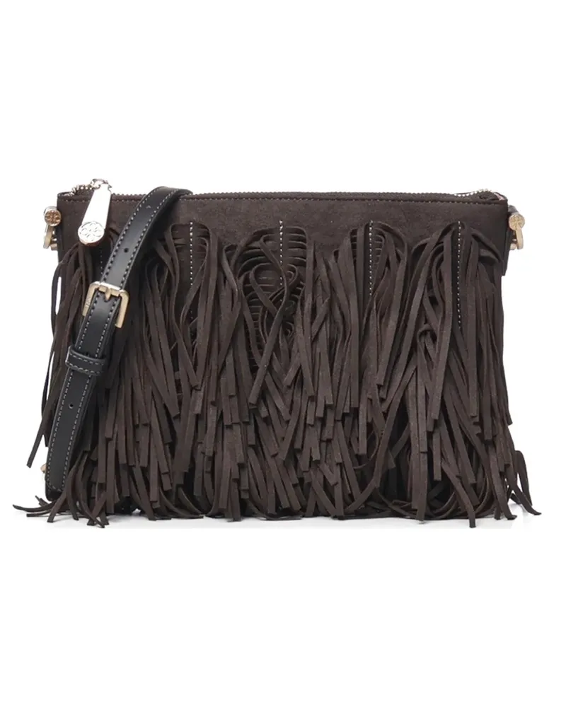 V°73 Verzierte Opale Schultertasche - Braun Braun