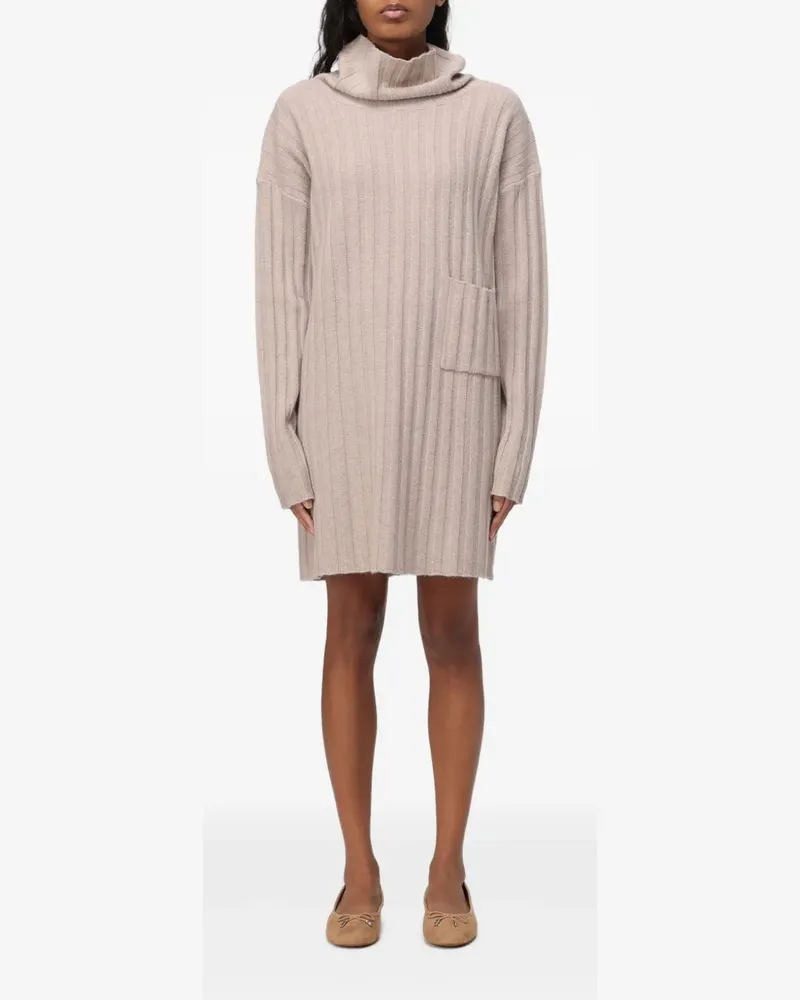 Liu Jo Geripptes Strickkleid - Nude Nude