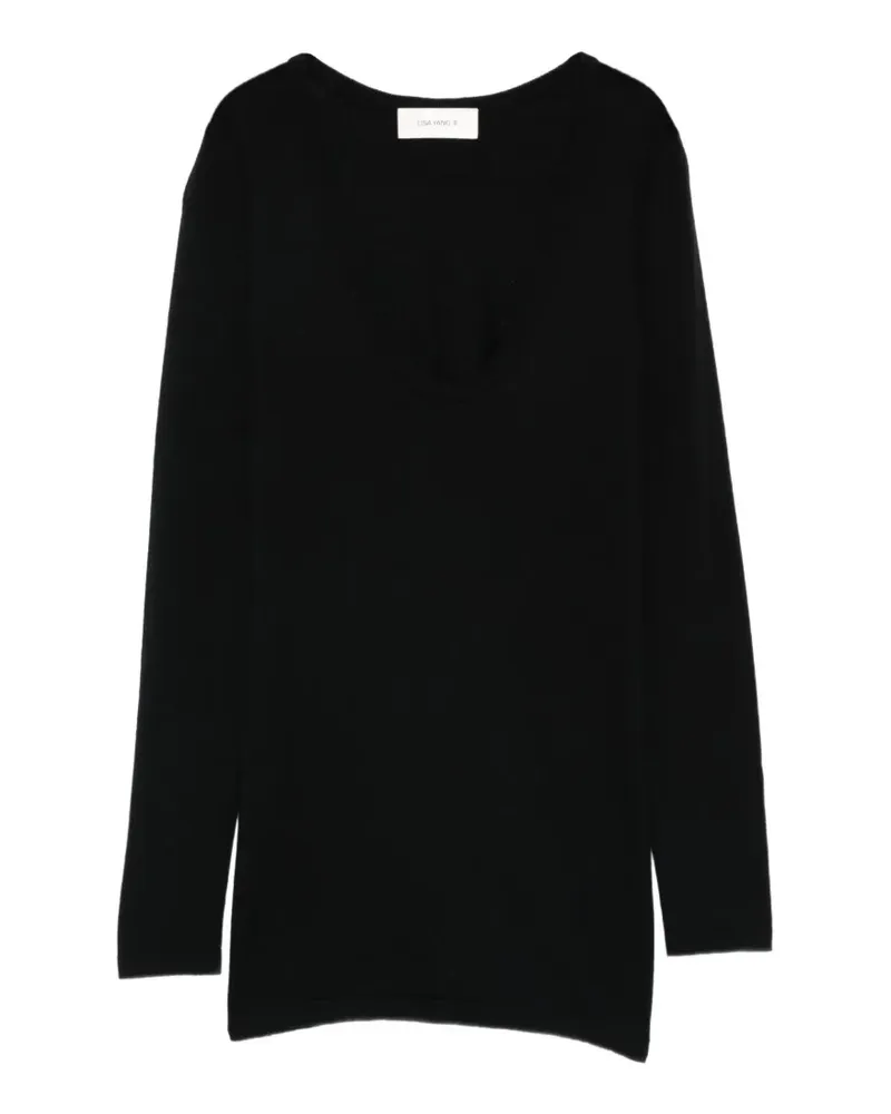 Lisa Yang Amalea Pullover mit U-Ausschnitt - Schwarz Schwarz