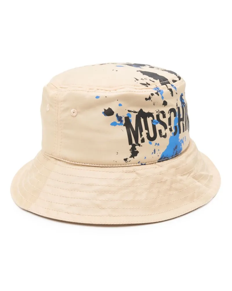 Moschino Fischerhut mit Logo-Print - Nude Nude