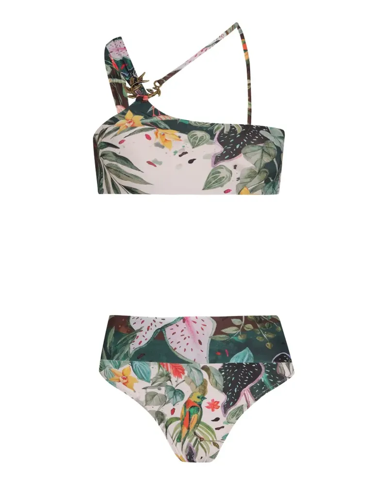 Amir Slama Bikini mit tropischem Print - Nude Nude