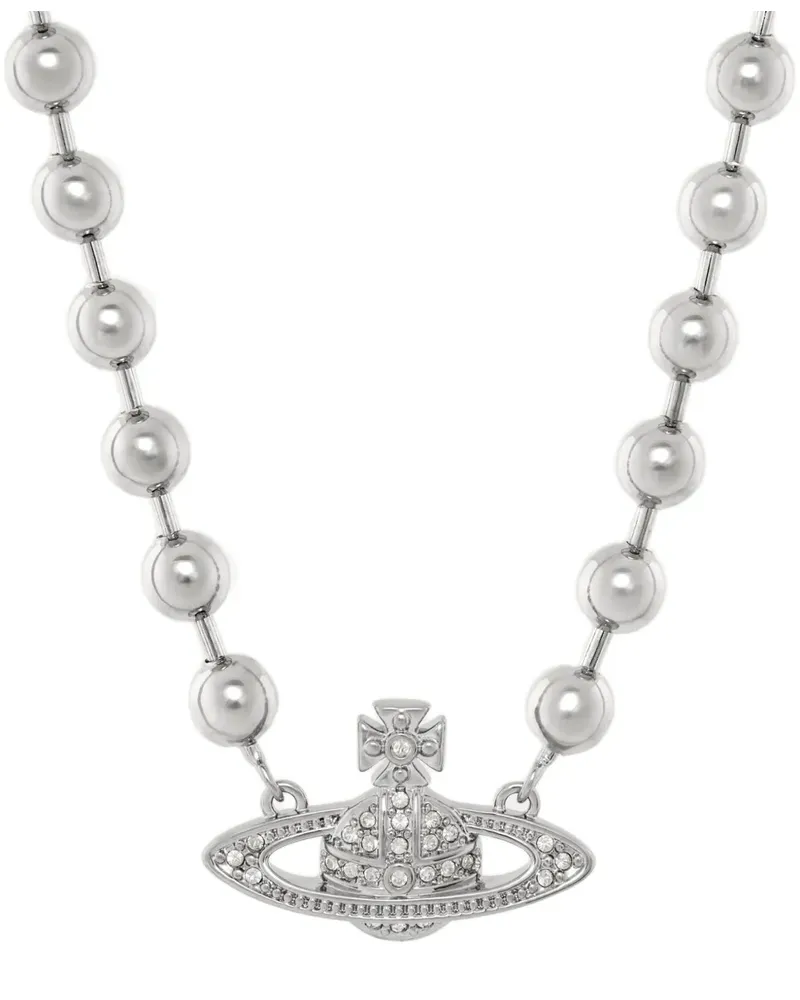 Vivienne Westwood Man. Thames Mini Bas Relief necklace - Silber Silber