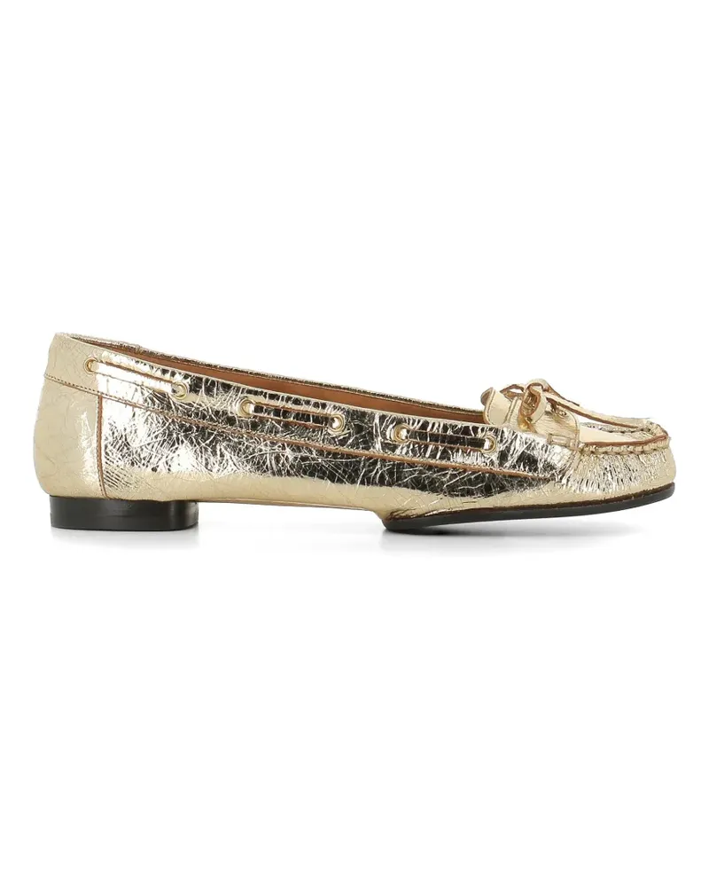 Roberto del Carlo leather loafers - Gold Gold