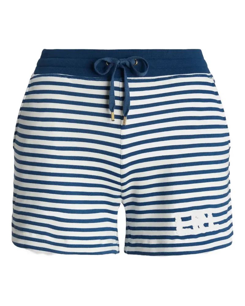 Ralph Lauren striped-pattern logo-detail mini shorts - Weiß Weiß