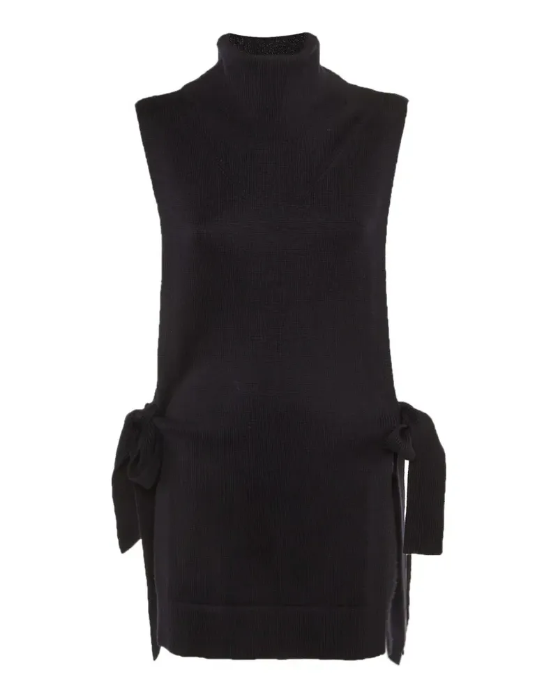 Victoria Beckham Rollkragenpullover mit Schleifenverschluss - Blau Blau