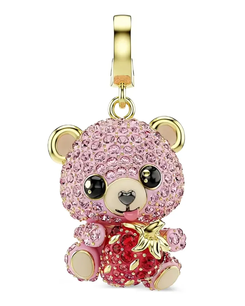 Swarovski Idyllia crystal-embellished bear keyring - Gold Gold