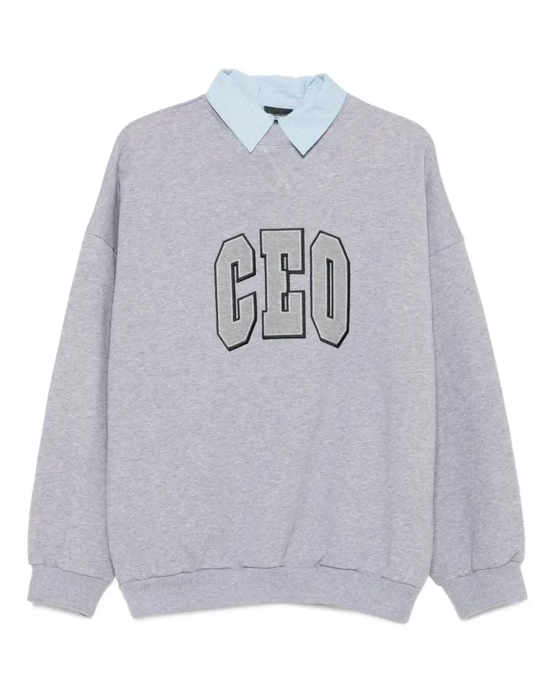 Balenciaga Geripptes CEO Team Sweatshirt - Grau Grau