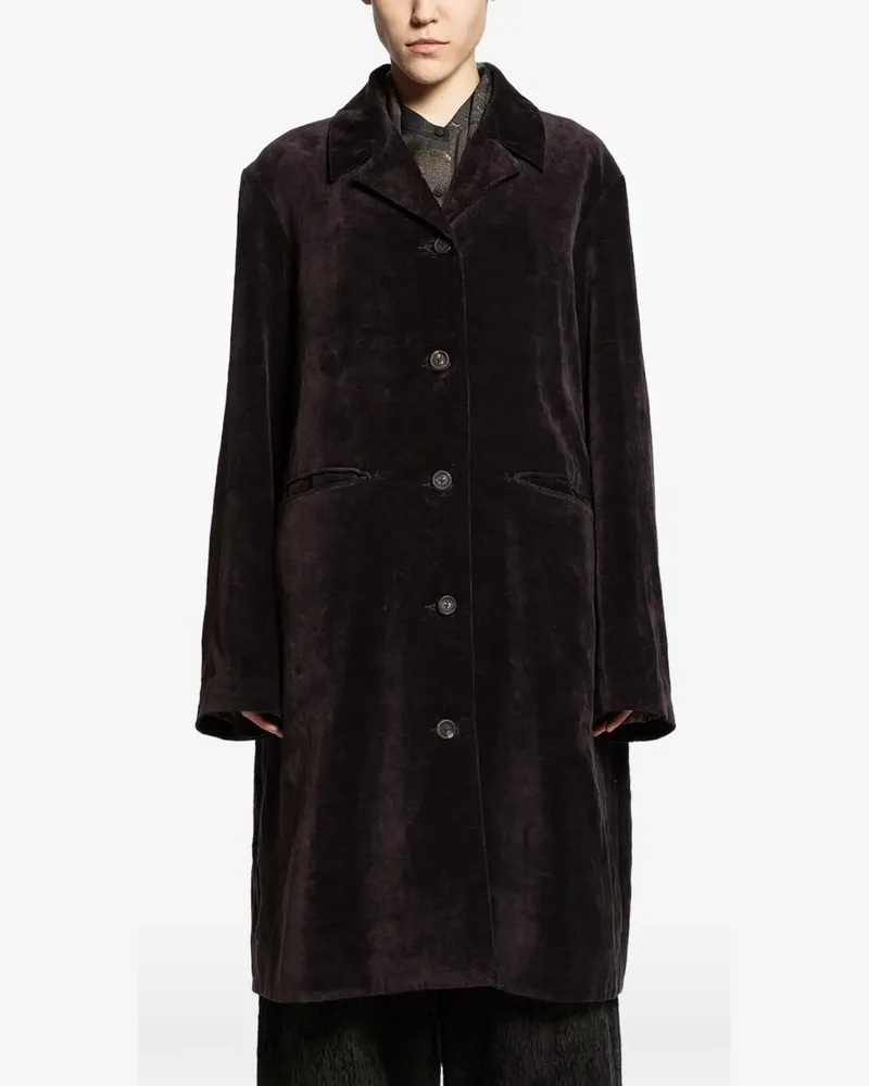 Ziggy Chen Geknöpfter Mantel - Schwarz Schwarz