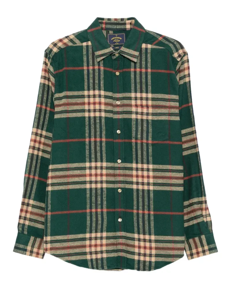 Portuguese Flannel Kariertes Flanellhemd - Grün Grün