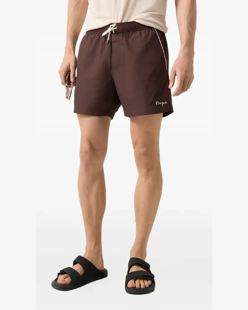 Bogner Paul Badeshorts mit Paspeln - Braun Braun