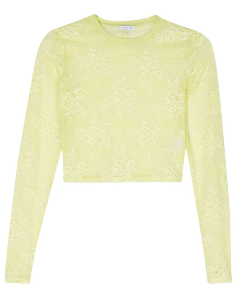 Patrizia Pepe Cropped-Top mit Spitze - Grün Grün