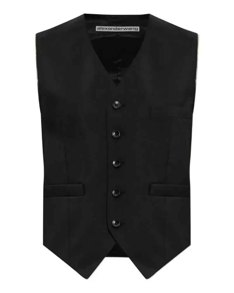 Alexander Wang zip-detail waistcoat - Schwarz Schwarz