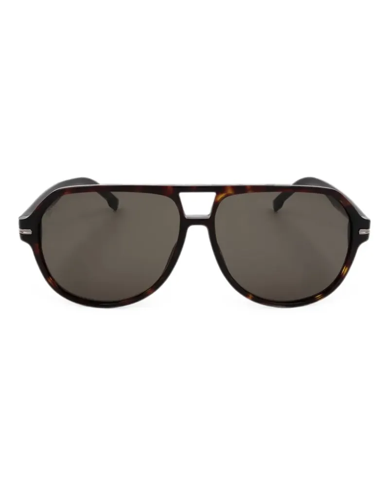 HUGO BOSS Pilotenbrille in Schildpattoptik - Braun Braun
